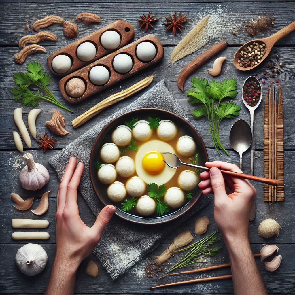 Kuksiołki mazurskie: kluski w rosole